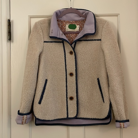 Anthropologie Piped Sherpa Jacket | Women’s Size XS - Picture 4 of 10